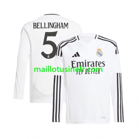 Maillot de Foot Real Madrid Jude Bellingham 5 Domicile 2024-25 Manches Longues Maillot de Foot Real Madrid Jude Bellingham 5 Domicile 2024-25 Manches Longues